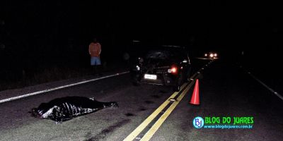 Camaquã - após sair fora da pista com seu carro e voltar a pé, homem morre atropelado na ERS-350