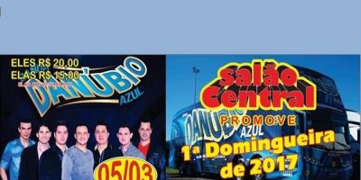 Domingueira no Salão Central com a Banda Danúbio Azul. É neste domingo, 5 de março