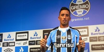 Barrios é apresentado e destaca vontade de jogar no Grêmio