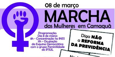 Mobilização "MARCHA das Mulheres em Camaquã" movimenta a cidade nesta quarta-feira