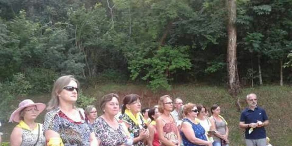 Grupo de fiéis de Dom Feliciano faz peregrinação no interior de SP até o Santuário de Aparecida