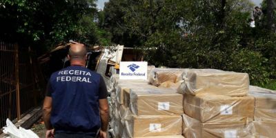Equipe da Receita Federal apreende carga de cigarros na ERS-287 em Montenegro