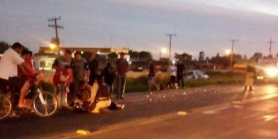 Acidente na BR-116 deixa motociclista gravemente ferido em Camaquã