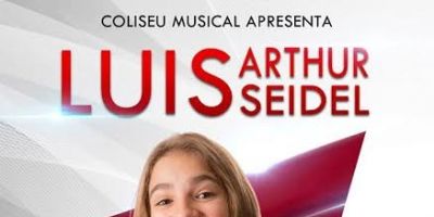 Luis Arthur Seidel do The Voice Kids fará apresentação em Camaquã no dia 25 de maio