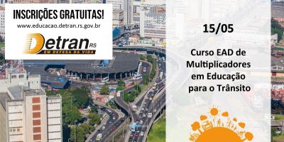 Detran abre inscrições para curso online de educação para o trânsito