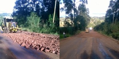 Lomba da barragem do Arroio Duro recebe cascalhamento