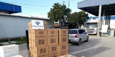 Receita Federal apreende carga com cigarros em Santa Vitória do Palmar