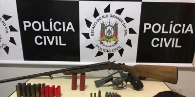 Polícia Civil apreende armas e munições em Canguçu