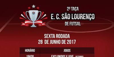 Ocorre na noite desta quarta a sexta rodada da 2ª Taça E. C. São Lourenço de Futsal 