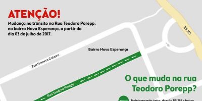 Rua Teodoro Porepp, em São Lourenço do Sul, passa por mudanças a partir da segunda-feira (3)