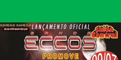 Domingueira no Salão Central com a Banda Eccos ocorre no segundo domingo de julho, dia 9