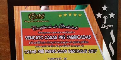 Vencato Casas Pré-Fabricadas recebe mais um certificado de qualidade
