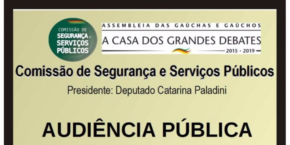 Audiência pública para tratar sobre segurança pública acontece nesta segunda em Arambaré