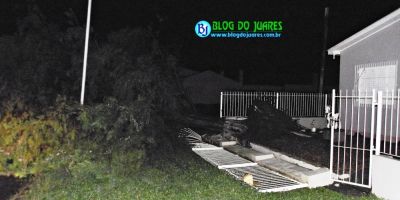 Ventos fortes causam danos no município de Camaquã