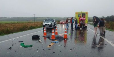 Três pessoas morrem em acidente na manhã deste sábado na BR-392, em Santana da Boa Vista