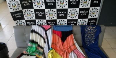 Polícia Civil apreende na manhã desta quarta em Camaquã produtos furtados de loja na cidade