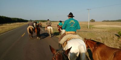 Quarto dia da jornada da cavalgada: cavalarianos fazem hoje 32 km com a Chama Crioula