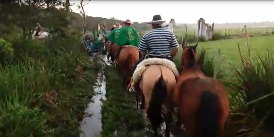 VÍDEO: nono dia da jornada da cavalgada; cavalarianos fazem nesta sexta 36 km com a Chama Crioula