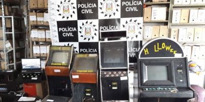 Polícia Civil apreende máquinas caça-níqueis e materiais de jogo de azar em Canguçu