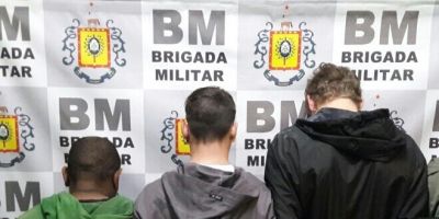 Brigada Militar prende trio por tráfico de drogas durante Operação Avante em São Lourenço do Sul