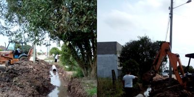 Prefeitura de Camaquã realiza colocação de canos de esgoto no bairro Viégas