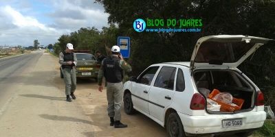 Camaquã - Brigada Militar prende homem transportando cerca de 300Kg de carne sem procedência