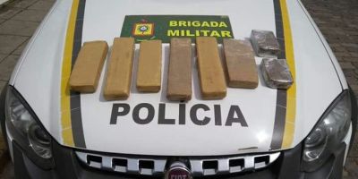 Brigada Militar prende homem com mais de 5kg de maconha em Pantano Grande