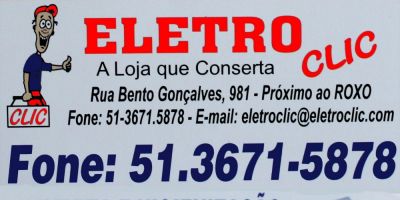 Eletro Clic, a loja que conserta, anuncia no Blog do Juares