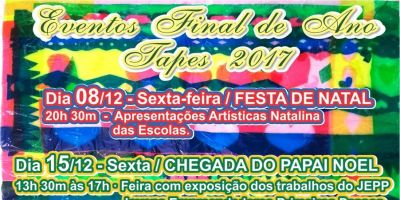 Começa hoje a programação festiva de Natal da Prefeitura de Tapes