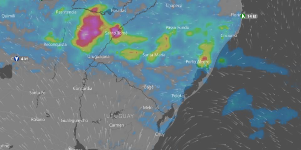 Defesa Civil alerta para risco de temporais em todo o RS nesta quarta