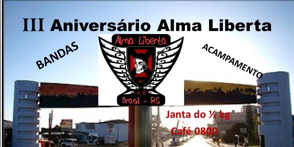 III Moto Grupo Alma Liberta ocorre 24 e 25 de fevereiro em Camaquã (RS)
