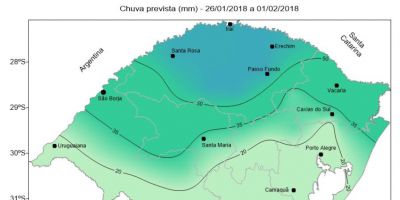 Próxima semana será de chuva e calor no RS
