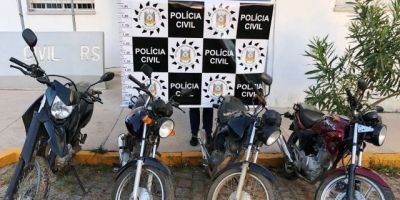 Motocicletas furtadas e adulteradas são apreendidas em Canguçu