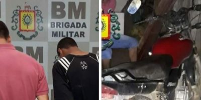 Brigada Militar prende dupla com moto furtada em Sentinela do Sul