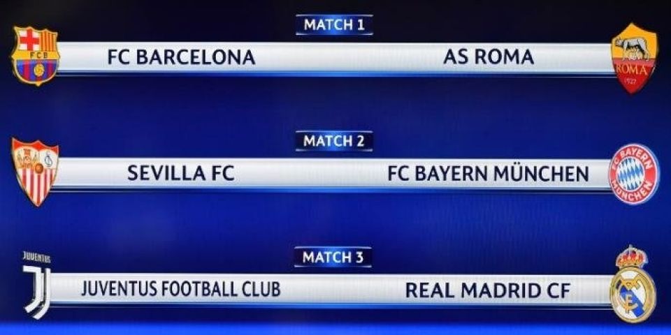 Juventus e Real Madrid irão se enfrentar nas quartas da Liga dos Campeões