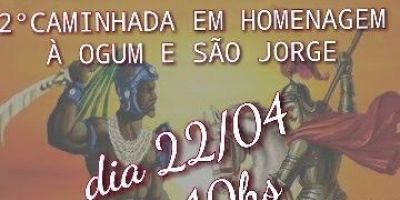 2ª caminhada em homenagem à Ogum e São Jorge acontece dia 22 em Camaquã