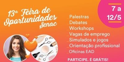 Senac Camaquã promove Feira de Oportunidades com ações gratuitas