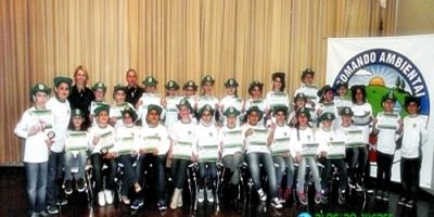 3º Pelotão da BM de Camaquã forma 49 Patrulheiros Ambientais Mirins