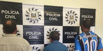 Três homens são presos em Amaral Ferrador durante operação da Polícia Civil