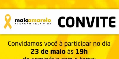 Seminário debate no dia 23 em Camaquã Maio Amarelo, traumas no trânsito
