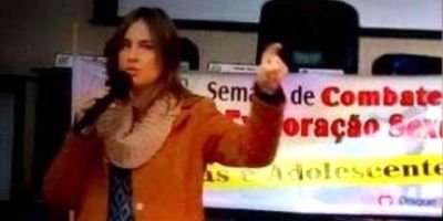 Delegada fala de diretos de crianças e adolescentes em casos de abuso sexual, em Dom Feliciano