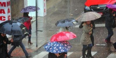 Segunda-feira será de chuva forte em todo o Rio Grande do Sul