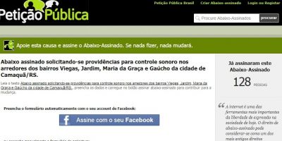 Camaquenses criam abaixo-assinado online pedindo providências quanto à poluição sonora