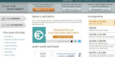 Termina amanhã prazo de inscrição do Sisu