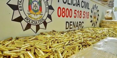 Polícia apreende mais de 100Kg de drogas e 1.500 cartuchos de fuzil em operação em Porto Alegre