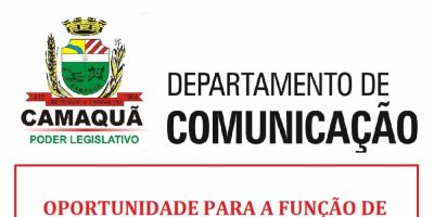 Câmara de Camaquã recebe currículos de profissionais da área de Comunicação até as 17h desta quinta (28)