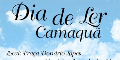 O “Dia de Ler Camaquã” acontece na Praça Donário Lopes, no dia 17 de agosto