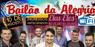 Bailão da Alegria promove baile nesta sexta-feira (10) com a Banda Flor da Serra