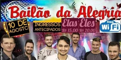 Bailão da Alegria promove nesta sexta-feira (10) baile com a Banda Flor da Serra