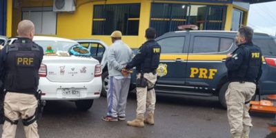 PRF prende em Camaquã homem com carro roubado, drogas e arma